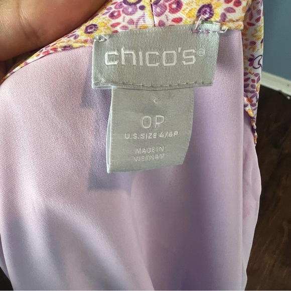 3/$30 🍂 Chico's Pink Lilac Mosaic Medallion Open Front Kimono - Picture 10 of 11